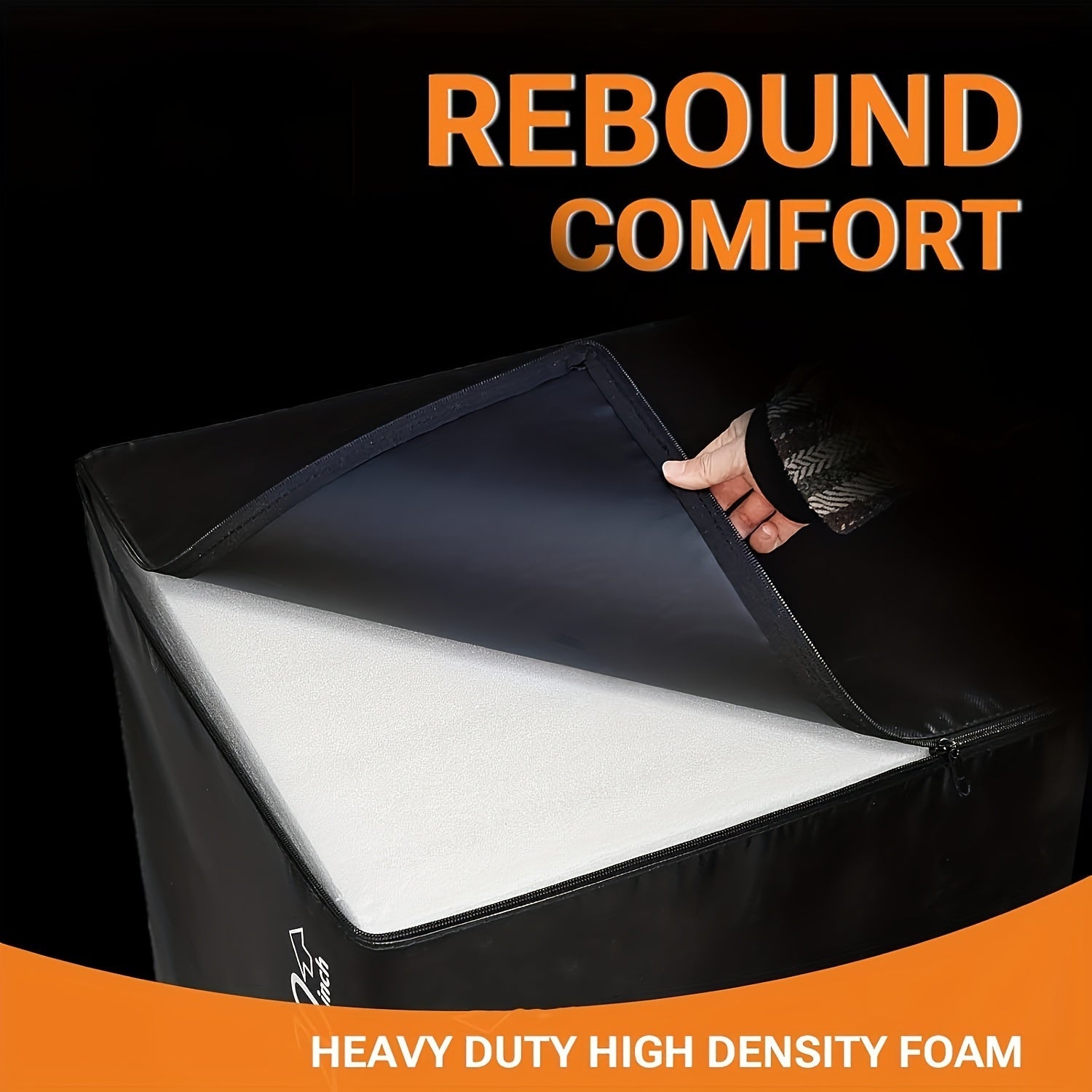 3-in-1 PVC jump box showing heavy duty high density foam for comfort and support in workouts.