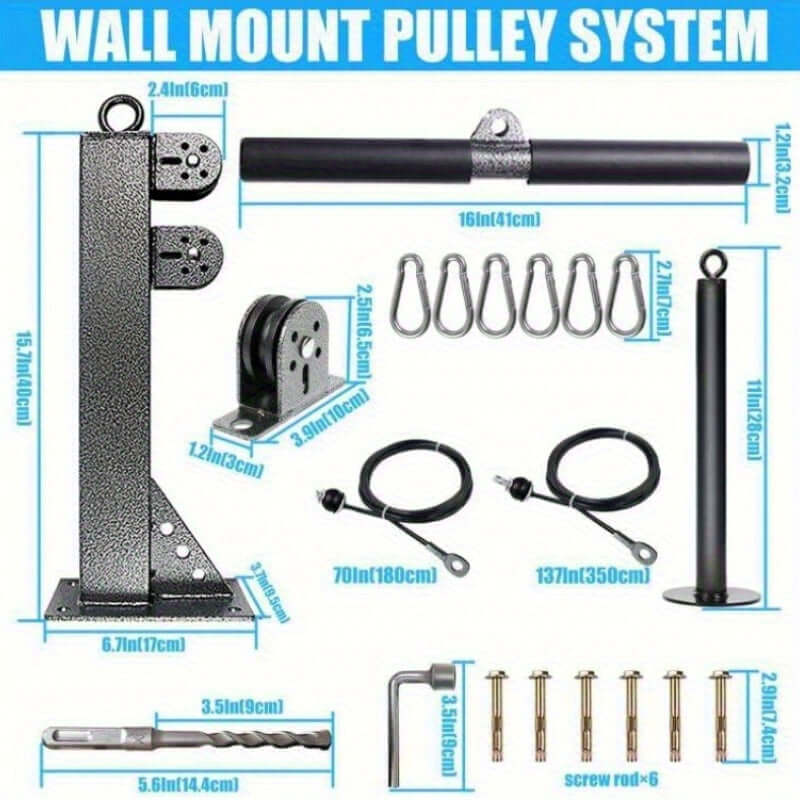 Wall Mounted Cable Pulley Gym System product image 5