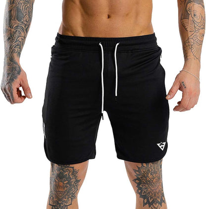 Wangdo men's 7-inch running shorts with zipper pocket, designed for gym and athletic activities, featuring lightweight fabric and comfortable fit.