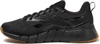 Reebok Nano Gym 1.0 men's athletic workout shoes with black and gray design, featuring supportive sole and breathable upper fabric.