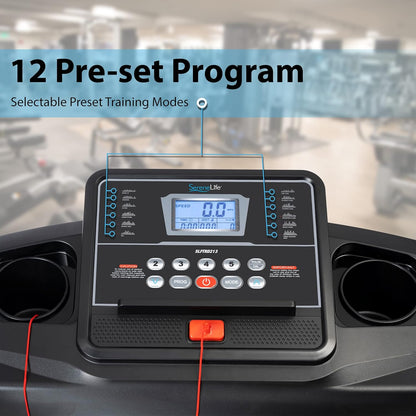 Serenelife Serenelife Folding Treadmill Exercise Running Machine - Electric Motorized Running Exercise Equipment for Apartment Home/Office Jogging Compact Folding Easy Assembly