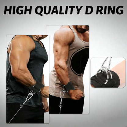 Two Fitness Essentials dual D-ring weight lifting straps with thick durable material, secure fit, and strong grip for gym and deadlift training.