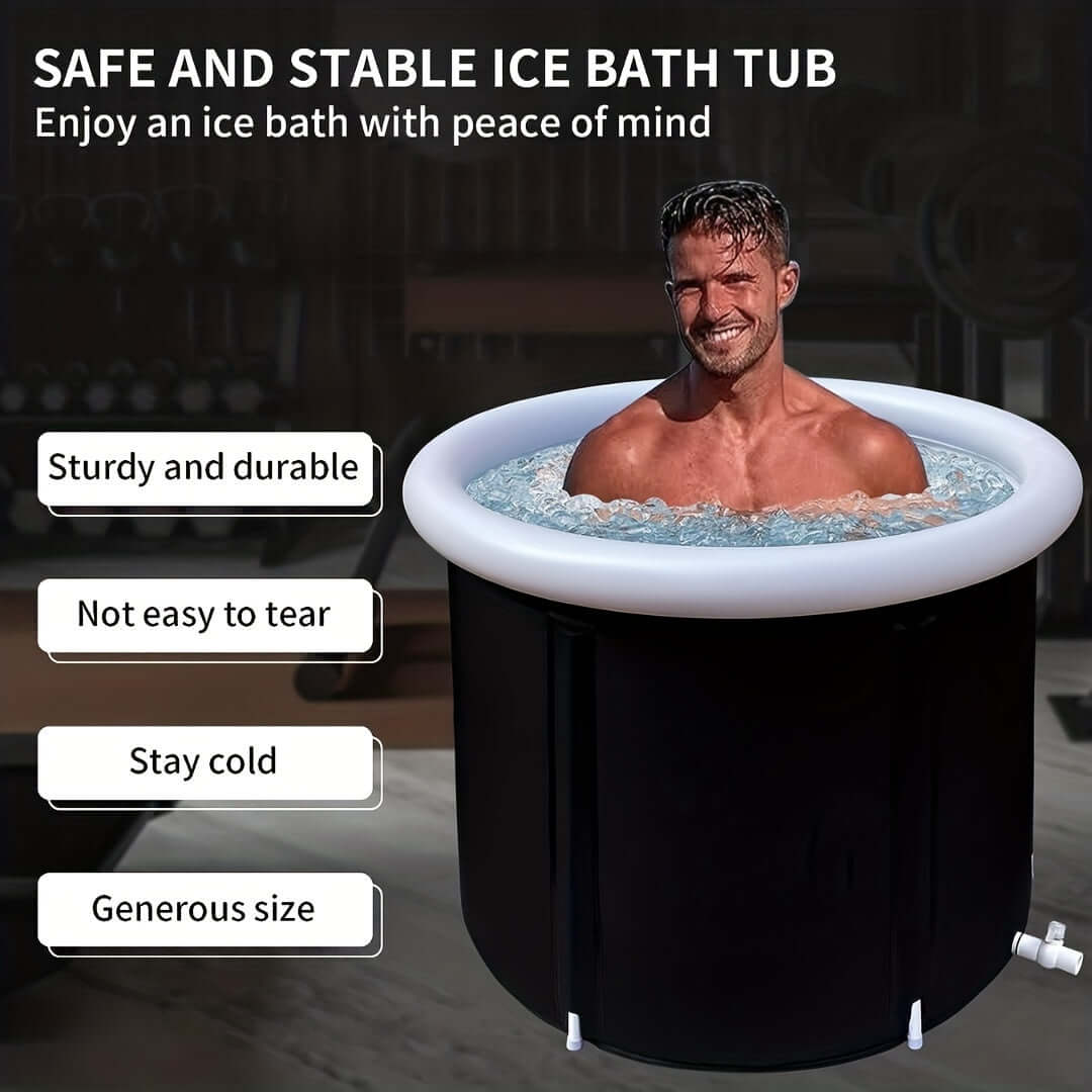 Freestanding Ice Bath Tub For Fitness Recovery(Black) product image 3