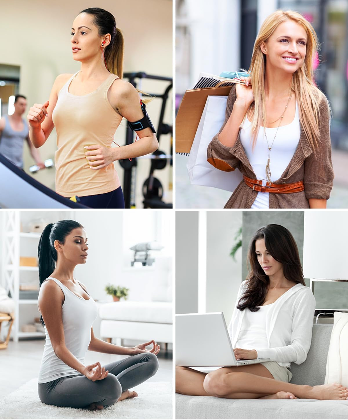 AMVELOP women's cotton tank tops with built-in bra, included in a 2-3 pack, perfect for layering and comfortable wear