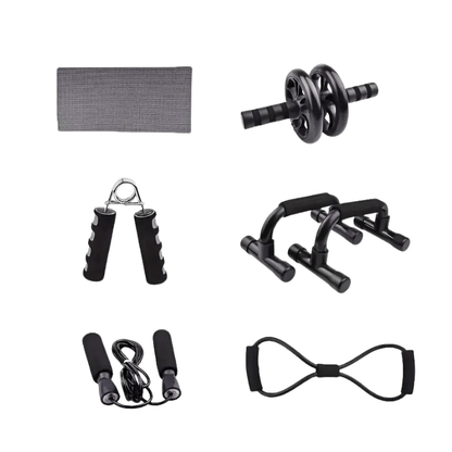 Ab Workout Set with Push-up Stand (7pcs)-0