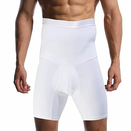 Men's sauna shorts for body sculpting, featuring high waist design for optimal tummy control and comfort during workouts.
