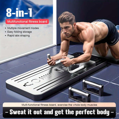 8-In-1 Ab Workout Board – Multifunctional Pilates & Core Strength Trainer(Black)-3