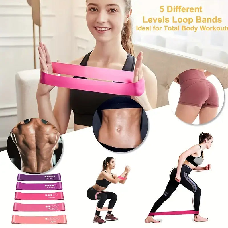 17pcs Fitness Resistance Bands Set – Medium Tension product image 4