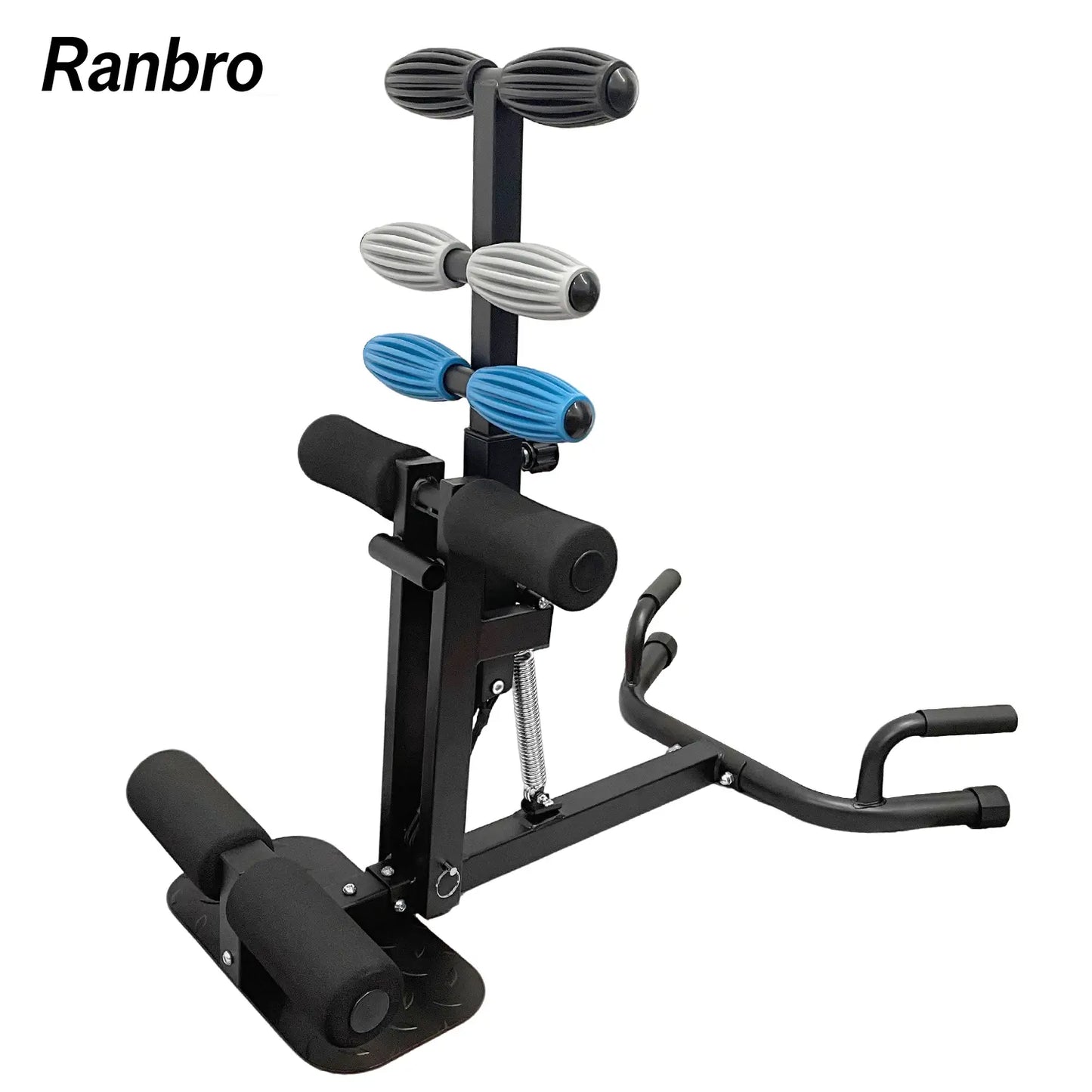 Ranbro Deep Squat Machine Multi Level Adjustable Structure with 300Lbs Weight Capacity Versatile Heavy Duty Gear for Home Gym Workouts Practical Multi Position Cushion Bench Training Device Space Saving Steel Frame Fitness Equipment