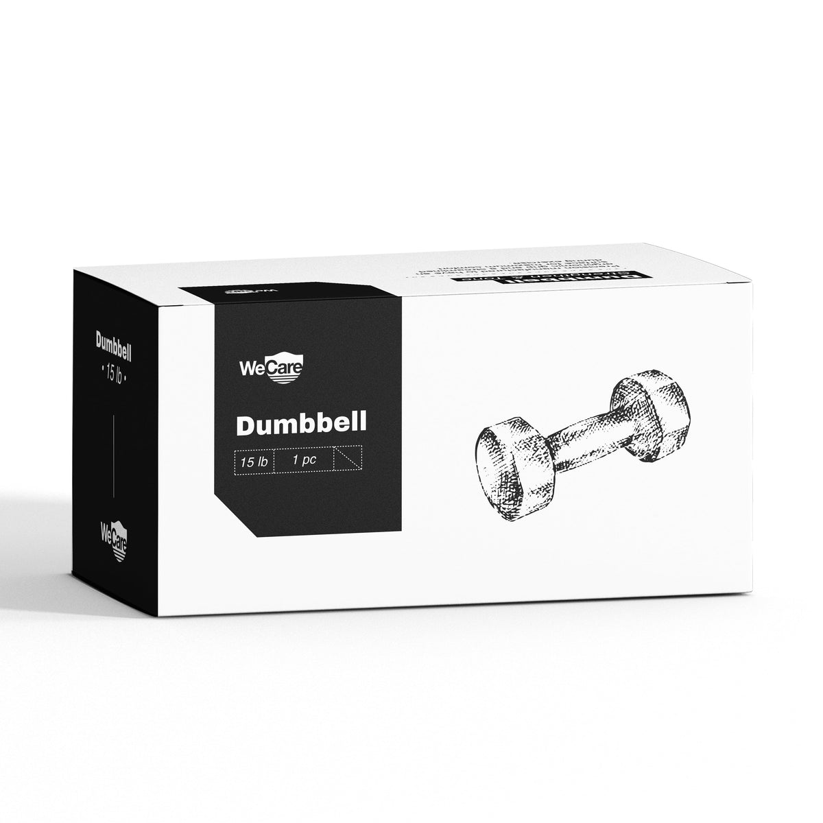 Wecare Fitness 15Lb Neoprene Dumbbell Pair - Sleek Black for Ultimate Workouts