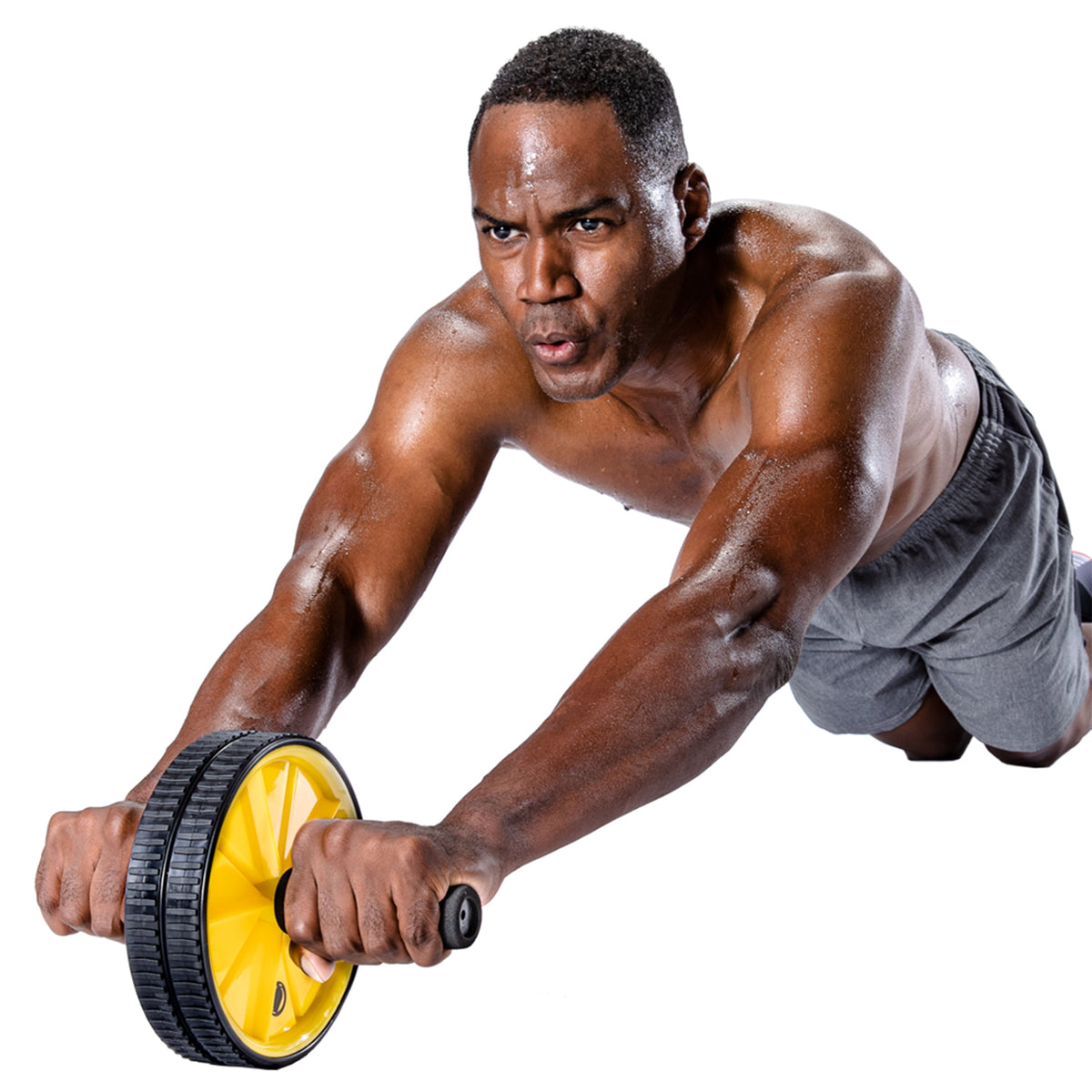Athletic Works 7" Dual Ab Wheel - Ultimate Core Strength & Abdominal Trainer