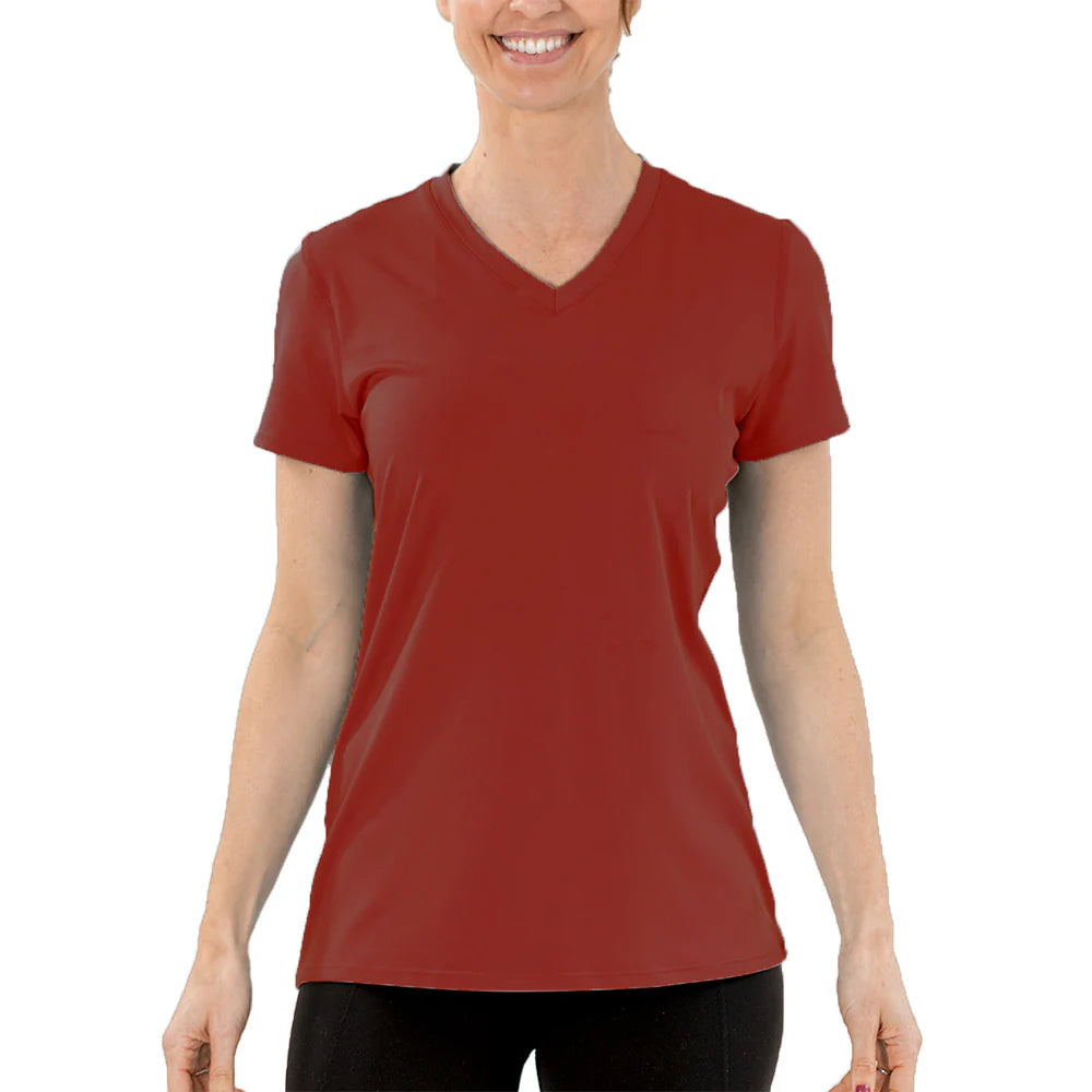 Women'S Cooling V-Neck Short Sleeve T-Shirt