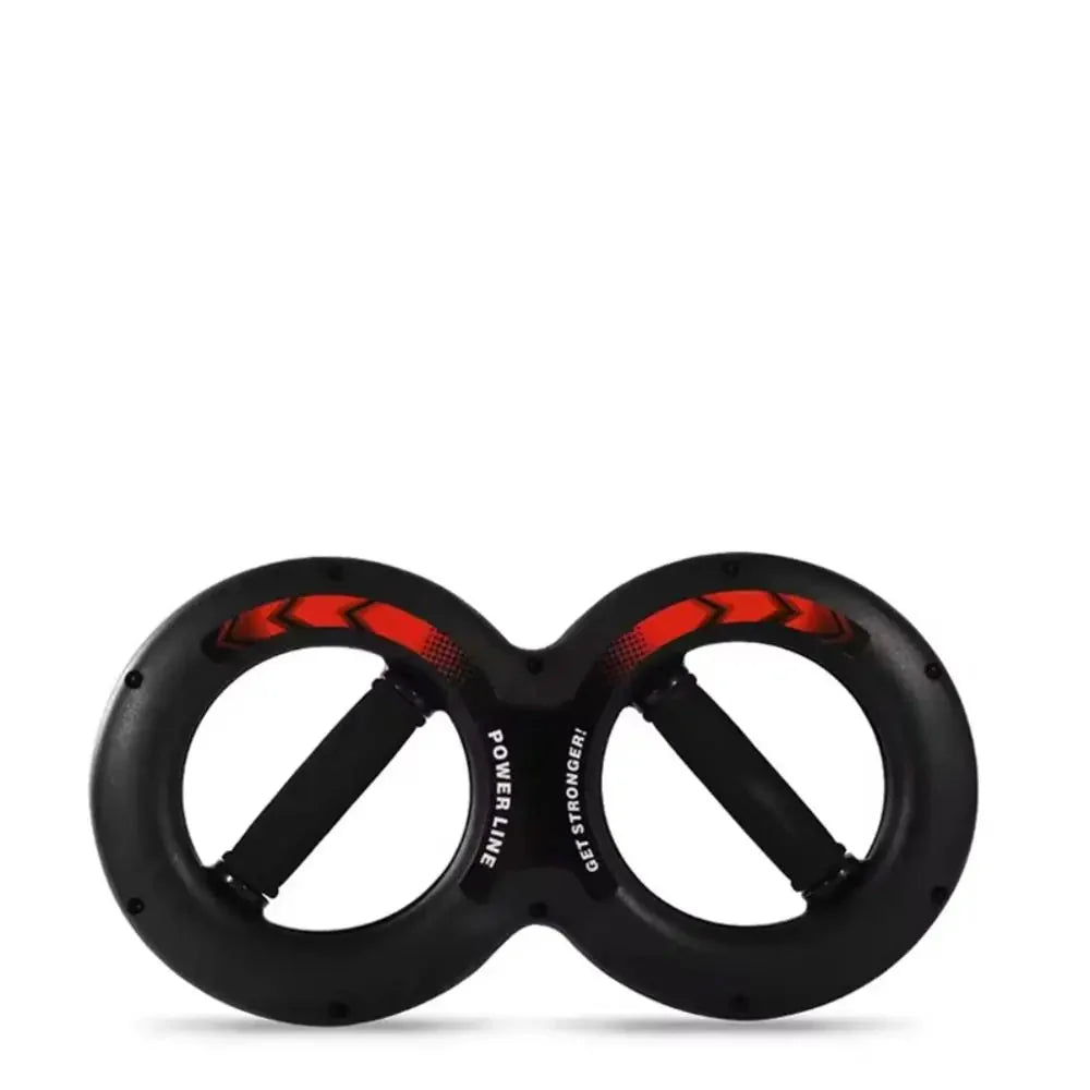 Black multifunctional hand gripper trainer for strength training and muscle development.