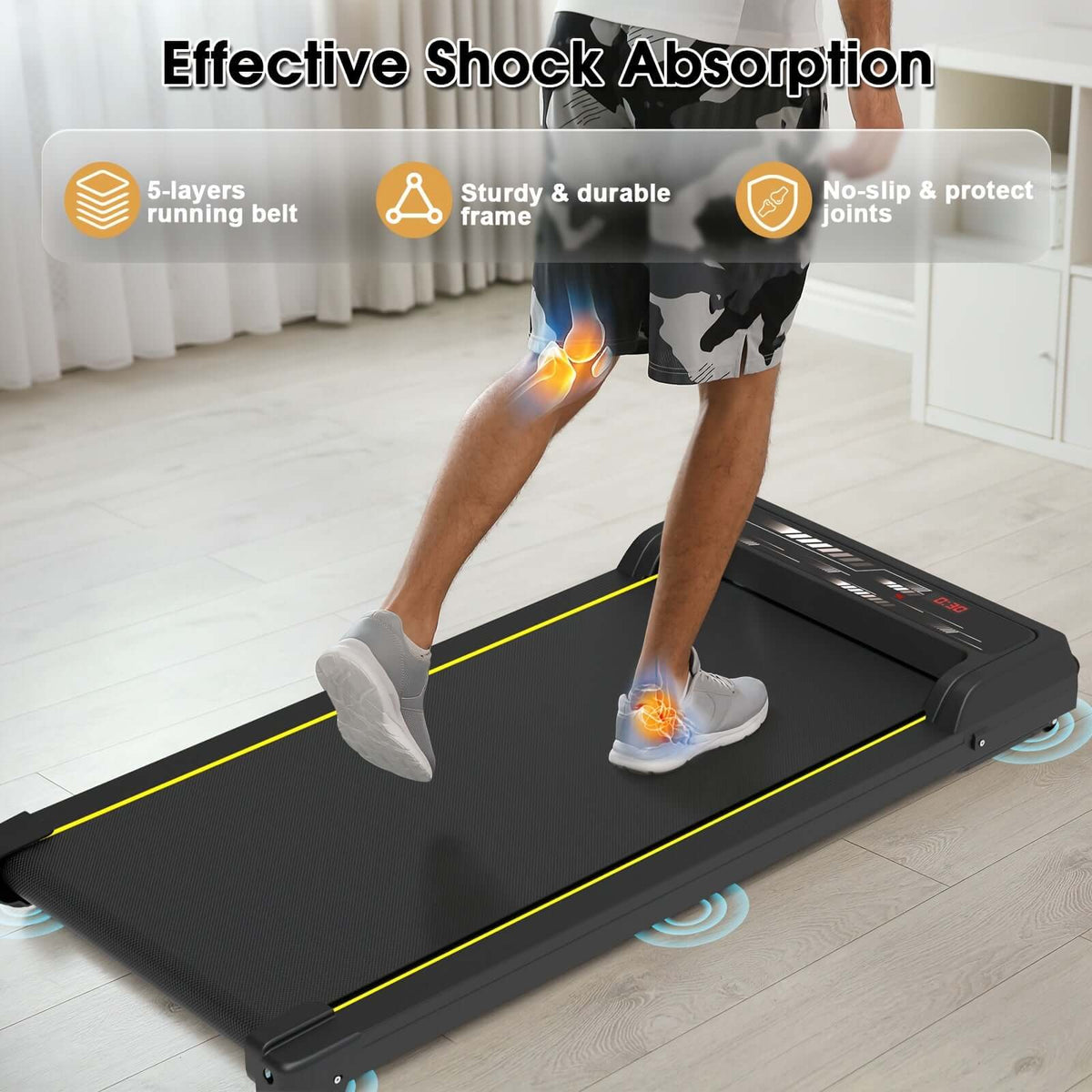 Under Desk Walking Pad - Home Gym Office Fitness Equipment(Black) product image 3