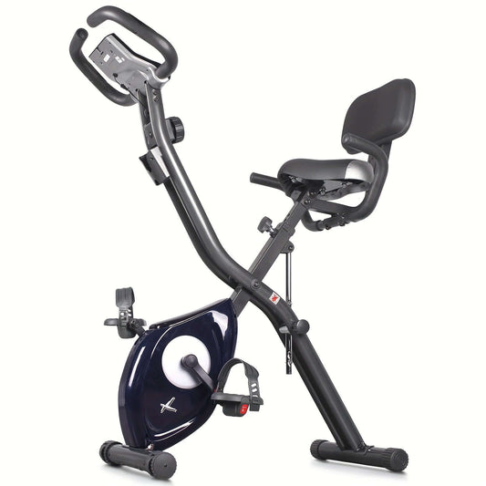 Ultra-Quiet Foldable X-Bike with Heart Rate Monitor & LCD Display(Blue) product image 1