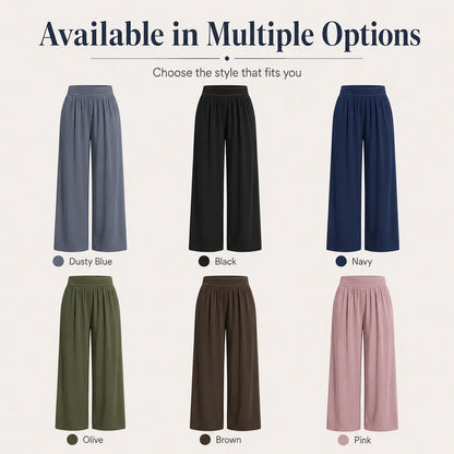 Women’S High Waisted Wide Leg Lounge Pants with Pockets – Lightweight Stretch Casual Yoga Workout Travel Pants