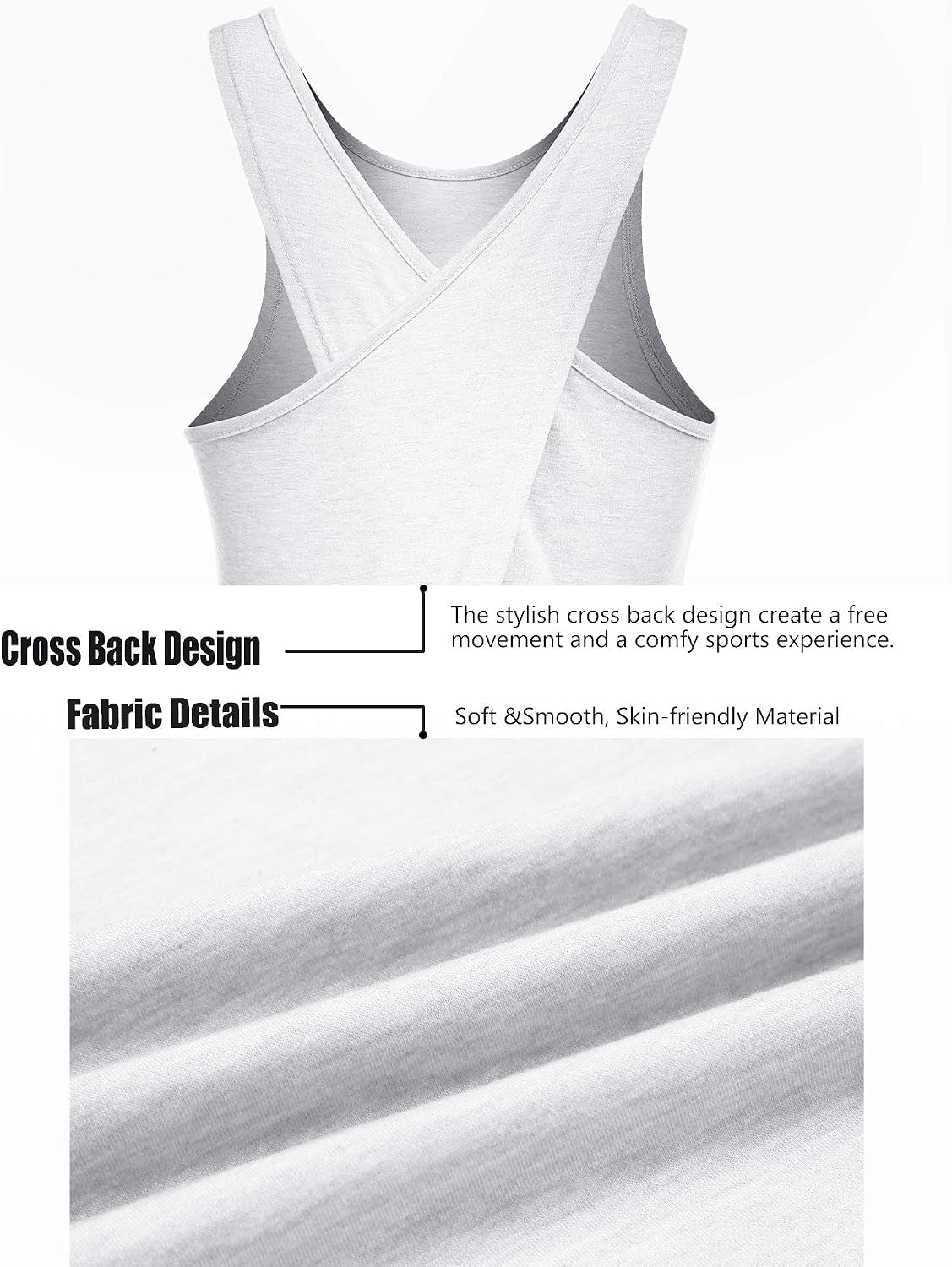 LYHNMW open back workout top, backless yoga shirt with tie-back design, activewear tank for exercise and yoga, pack of 1-3.