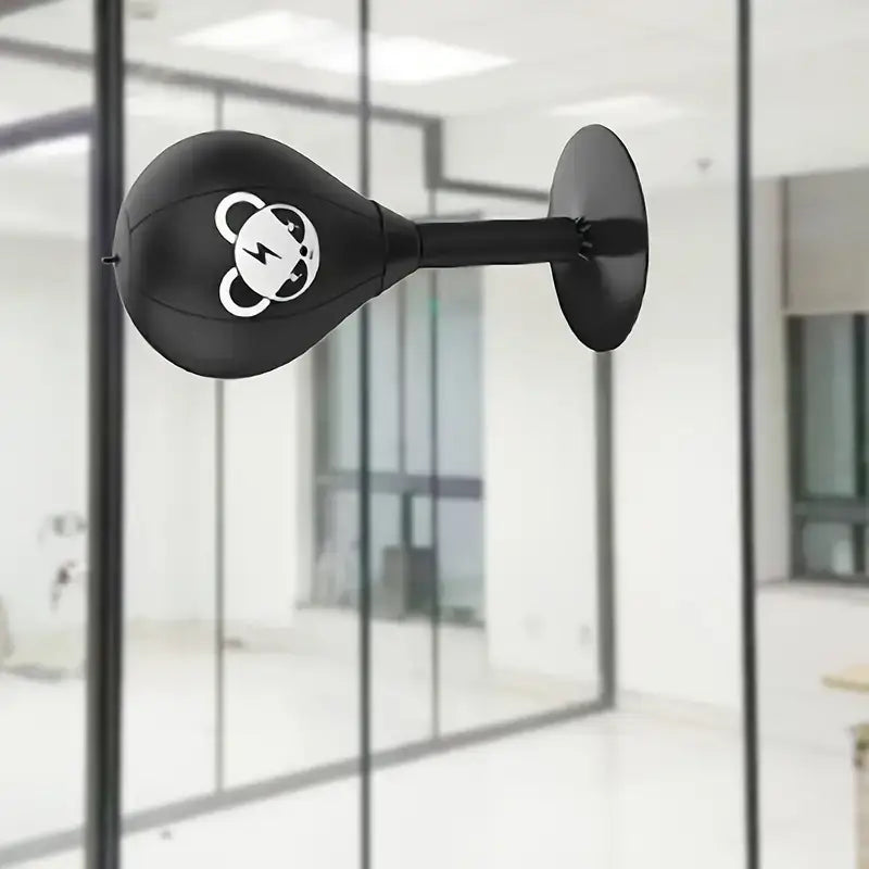 Desktop boxing stress relief ball mounted for effective stress relief workouts in any space.