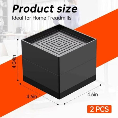Adjustable treadmill incline risers product size image showing dimensions for home treadmills.