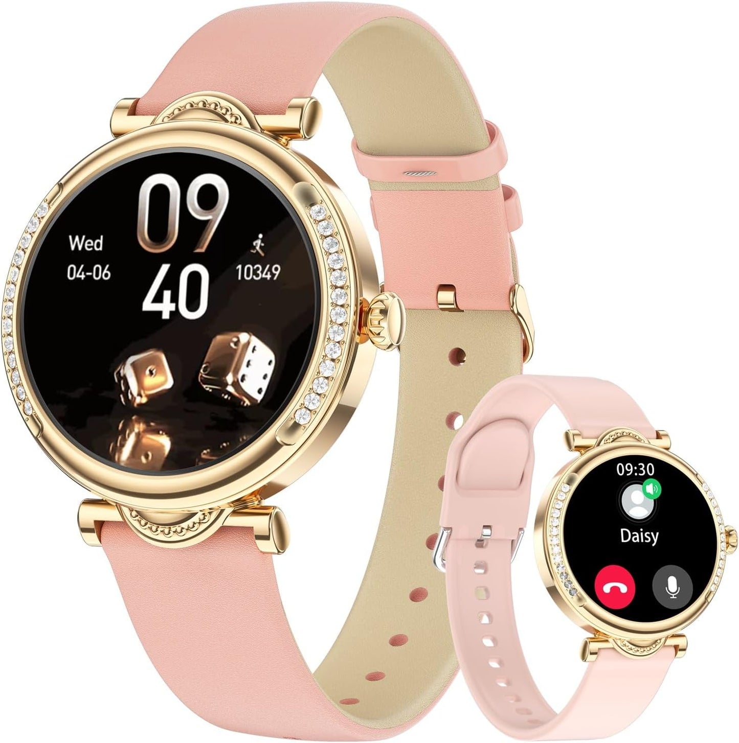 Duobuy women’s smart watch with call function, heart rate, blood oxygen, sleep, and step tracking, waterproof fitness tracker for iPhone and Android