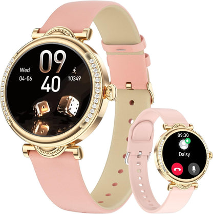Duobuy women’s smart watch with call function, heart rate, blood oxygen, sleep, and step tracking, waterproof fitness tracker for iPhone and Android