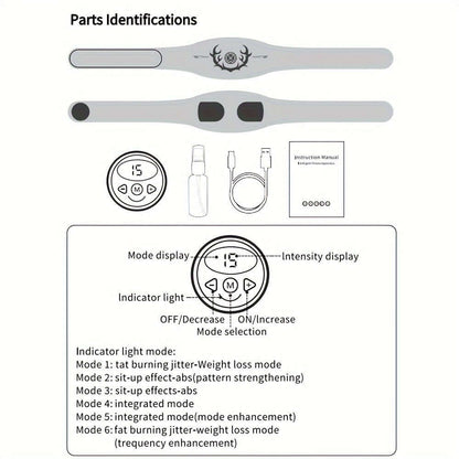 High-Intensity Abdominal Muscle Trainer – Portable Fitness Belt(Blue)-4