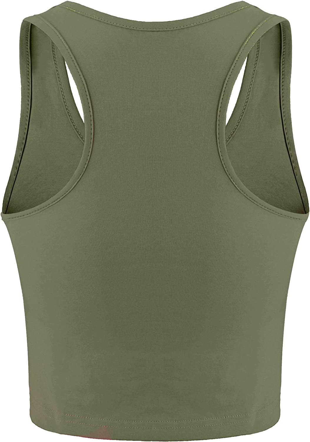 Geyoga women's workout crop tank tops set with four sleeveless racerback sport tank tops for yoga and running.