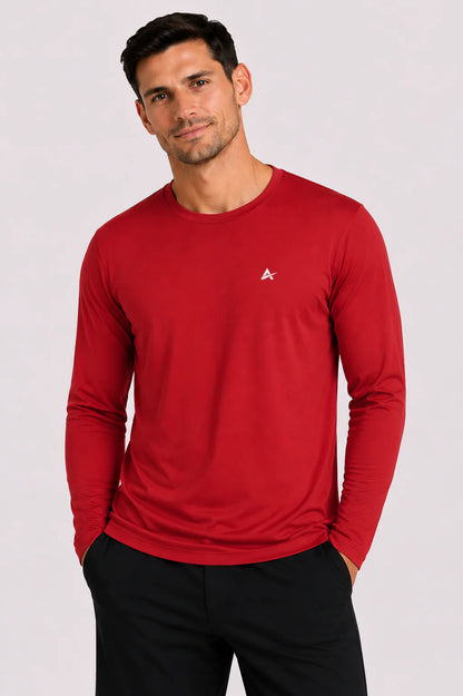 Men'S Cooling Crew Neck Long Sleeve T-Shirt