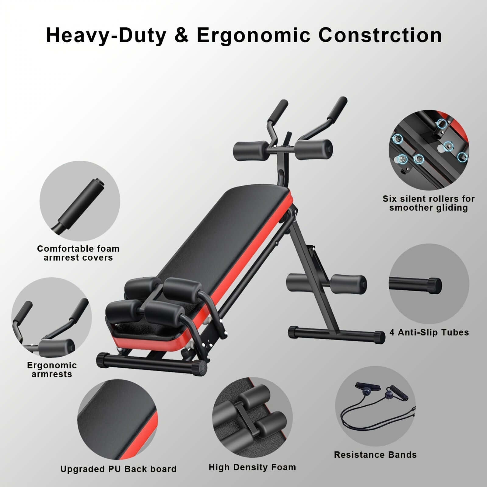 Ab Workout Sit-Up Bench-3
