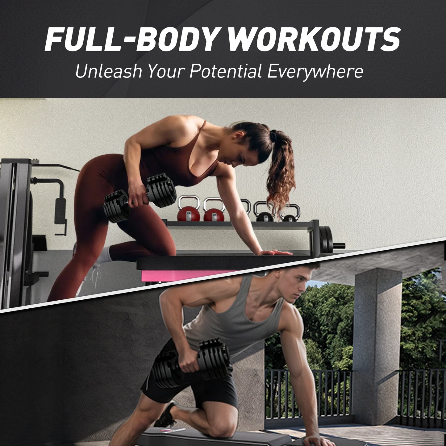 Adjustable Dumbbells Set – All-in-One Free Weight Pair