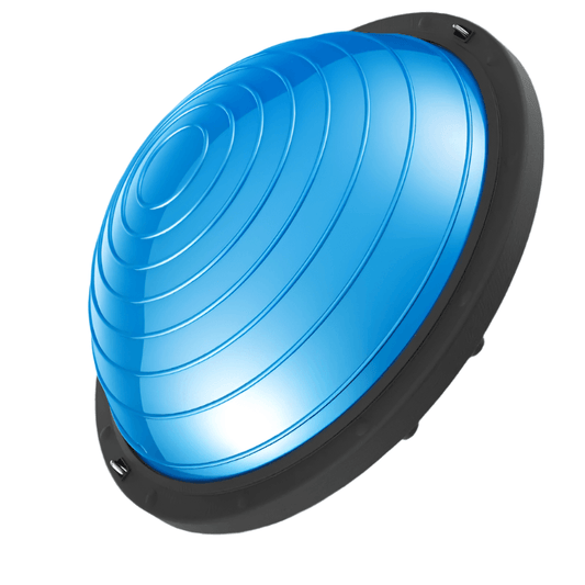 Flameproof Thickened Balance Ball for Adults (Blue) designed for home workouts and gym sessions, featuring a durable PVC outer layer.