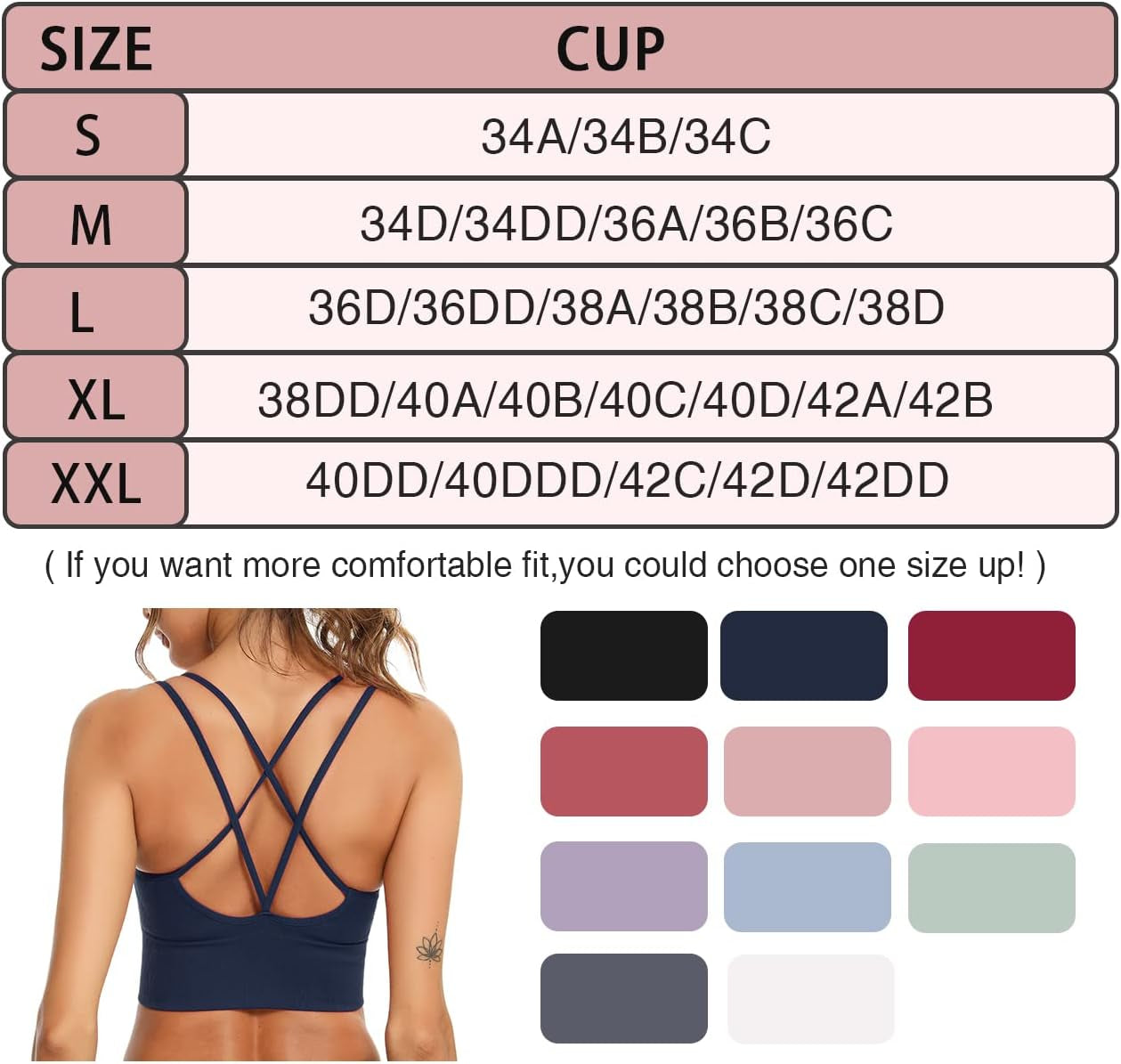 Sykooria 3-pack women's strappy sports bras with crisscross design, ideal for yoga, running, and fitness workouts.