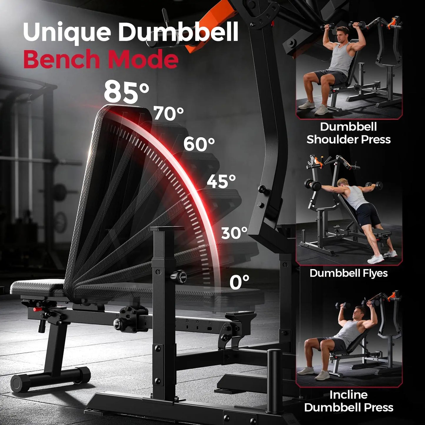 FED FITNESS SO2 Chest Press Machine, Heavy-Duty Bench Press Machine with 4-Level Adjustable Independent Converging Arms, Unique Adjust Bench Design, Chest Press Bench for Strength Training Equipment
