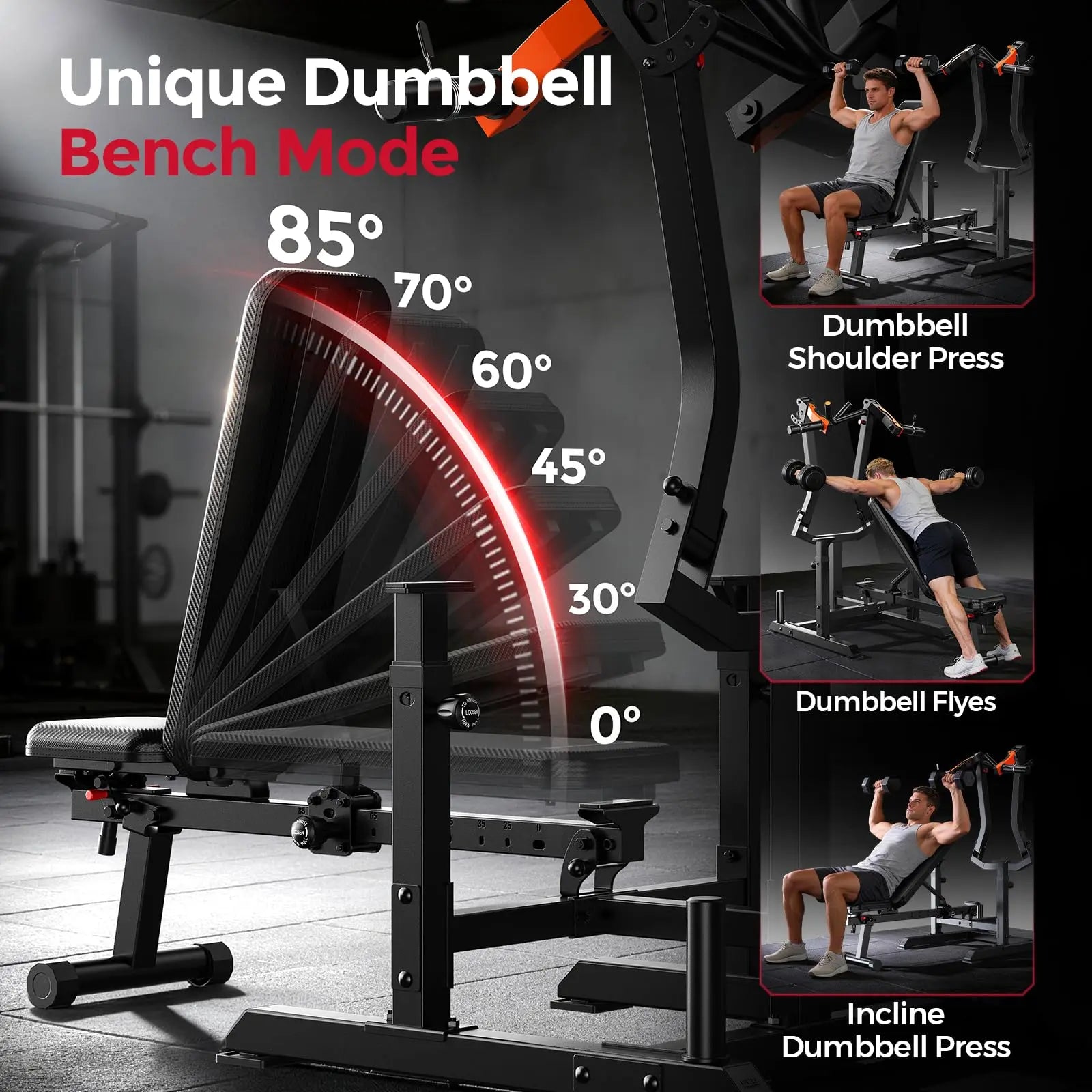 FED FITNESS SO2 Chest Press Machine, Heavy-Duty Bench Press Machine with 4-Level Adjustable Independent Converging Arms, Unique Adjust Bench Design, Chest Press Bench for Strength Training Equipment