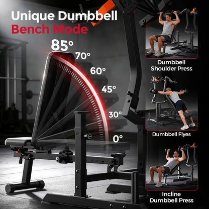 FED FITNESS SO2 Chest Press Machine, Heavy-Duty Bench Press Machine with 4-Level Adjustable Independent Converging Arms, Unique Adjust Bench Design, Chest Press Bench for Strength Training Equipment