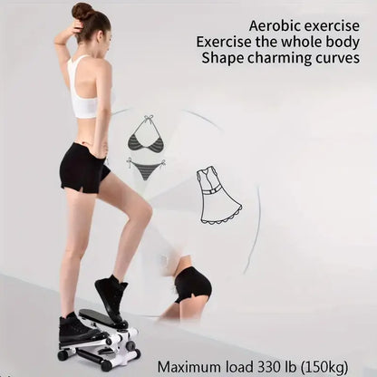 Mini Exercise Stepper with Resistance Band and Calories Counter-1