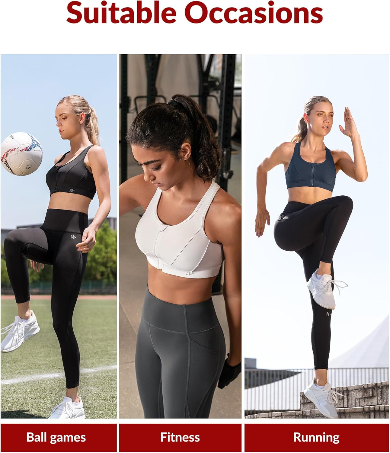 Yvette high impact zip front sports bra for women, plus size workout and running fitness, with supportive design and breathable fabric.
