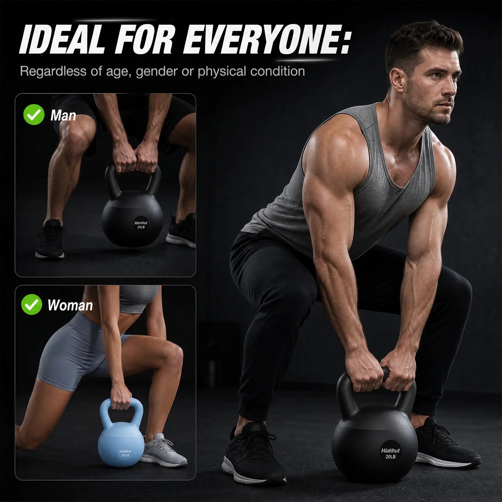 Soft Kettlebell with Handle - Home Gym Weight Training Equipment for Strength Conditioning, Core Training