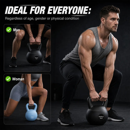 Soft Kettlebell with Handle - Home Gym Weight Training Equipment for Strength Conditioning, Core Training