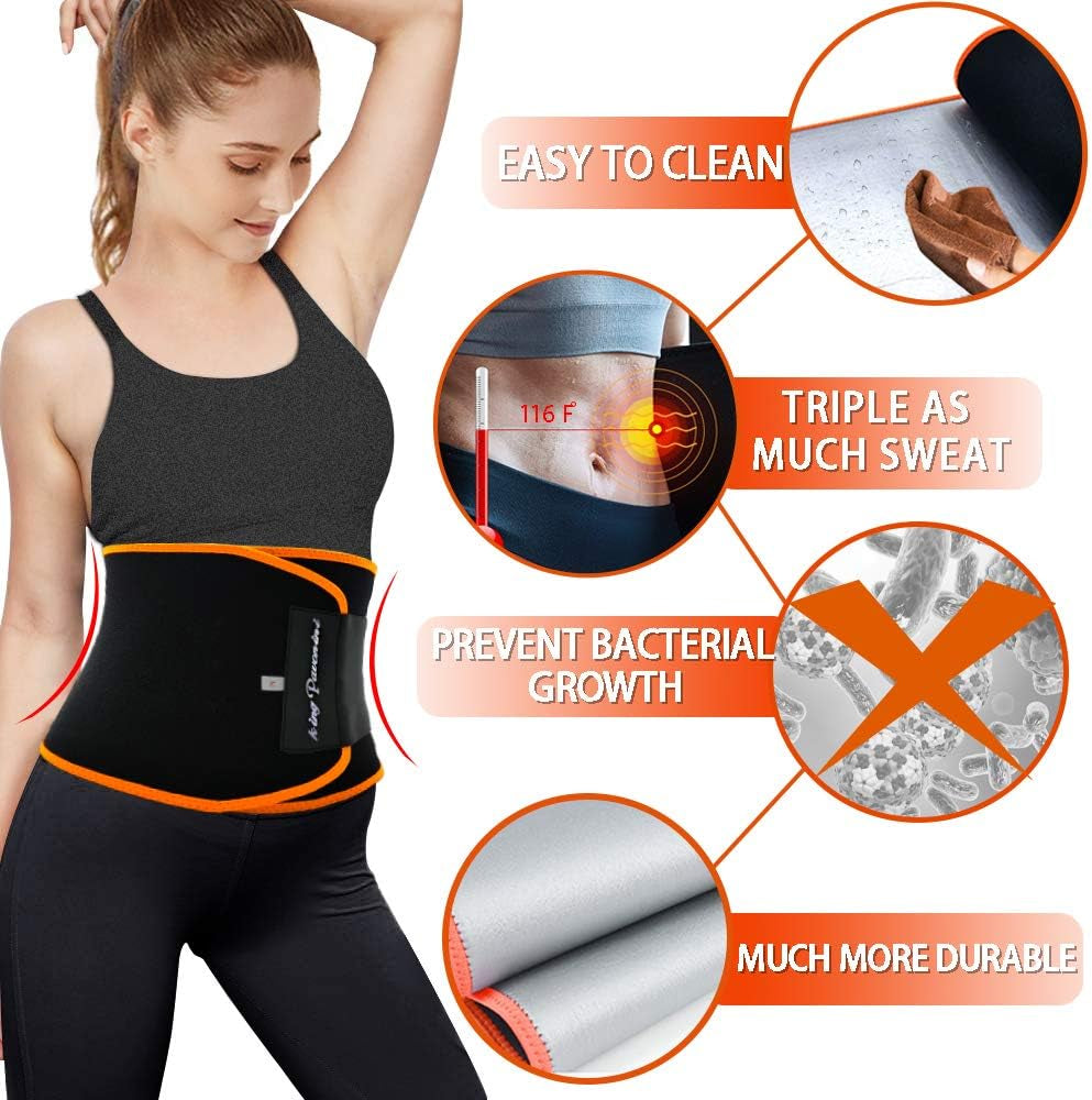 Kingpavonini waist trimmer belt for women and men, plus size sweat belt for waist training and enhanced workout support.