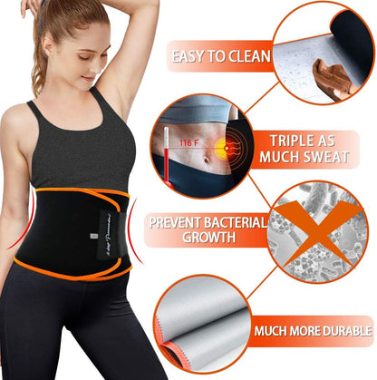 Kingpavonini waist trimmer belt for women and men, plus size sweat belt for waist training and enhanced workout support.
