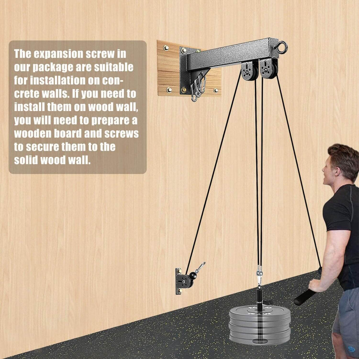 Wall Mounted Cable Pulley Gym System product image 3