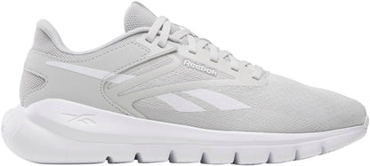 Reebok Split Flex athletic shoes with breathable mesh and flexible design, displayed in black and white.