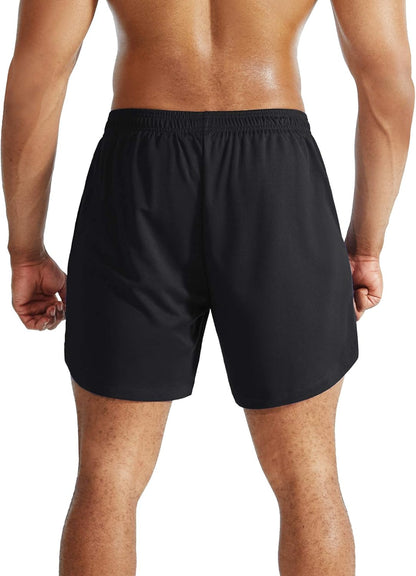 NELEUS men's 2-in-1 running shorts with liner, dry-fit fabric, and side pockets for workout and athletic activities.