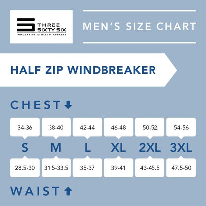 Men's Three Sixty Six windbreaker jacket with zipper, vented design, dry fit fabric, suitable for golf and outdoor activities.