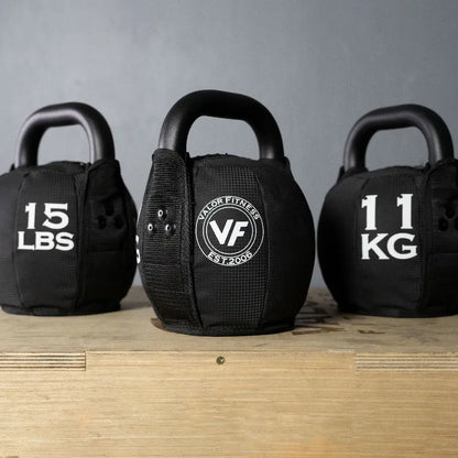 Fitness Essentials soft kettlebell in 10 lbs, lightweight exercise kettlebell for strength training and fitness workouts