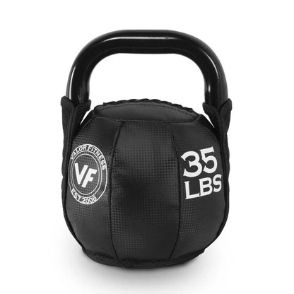 Fitness Essentials soft kettlebell, 10 lbs, made of durable material, suitable for strength training and workouts