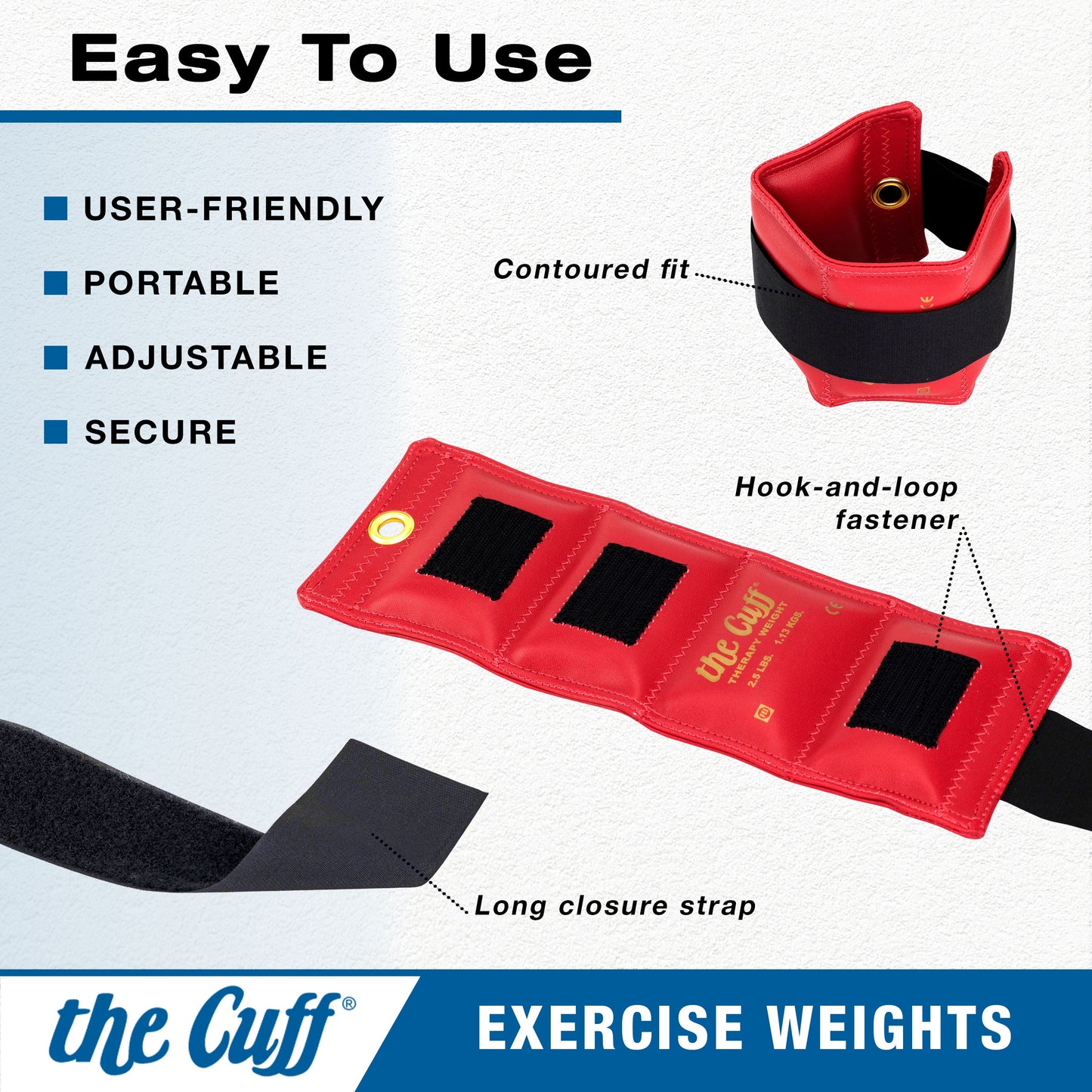 Brown Fitness Essentials 10 lb adjustable ankle and wrist weight for yoga, running, cardio, and physical therapy.