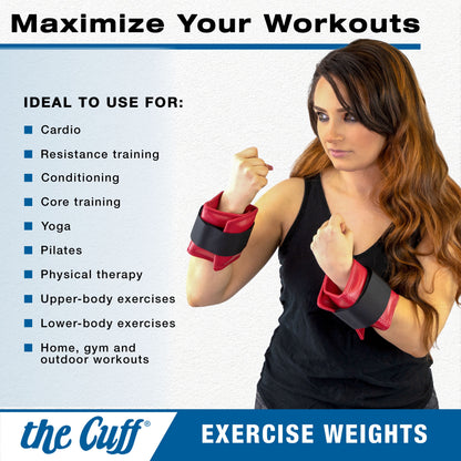 Brown Fitness Essentials 10lb adjustable ankle and wrist weight for yoga, dance, running, cardio, aerobics, and physical therapy.