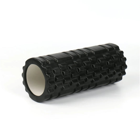 Fitness Essentials 26/33cm yoga foam roller for fitness, Pilates, back muscles, muscle massage, myofascial release, gym, or home use.